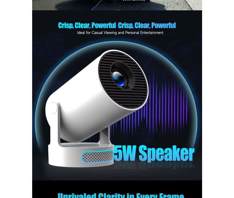 Magcubic HY300 Pro+ Projektor 4K Android 11 - 8000 Lumenów WiFi 6 BT5.4